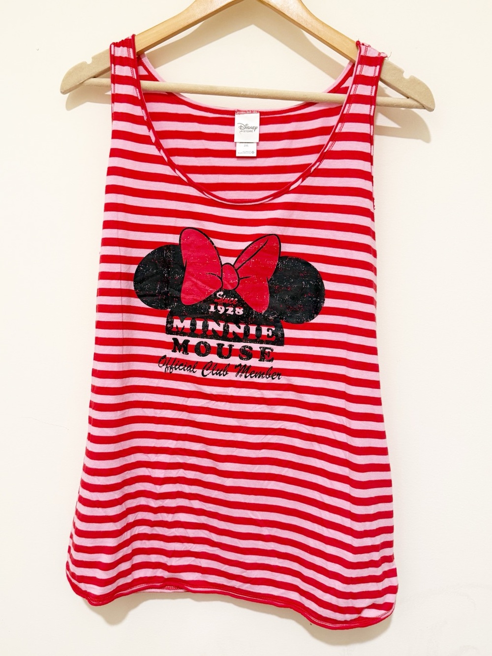 Disney Red & White Striped Minnie Mouse Tank Top